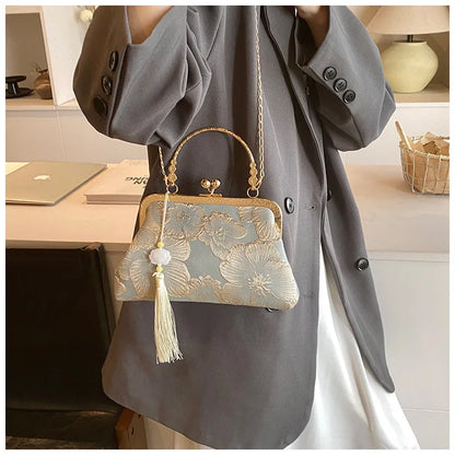Chinese Style Shoulder Elegant Handbag Retro Small Square Bag