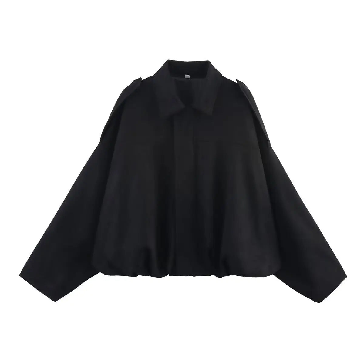 Bomber Suede Texture Turn-down Collar Long Sleeve Loose Vintage Jackets