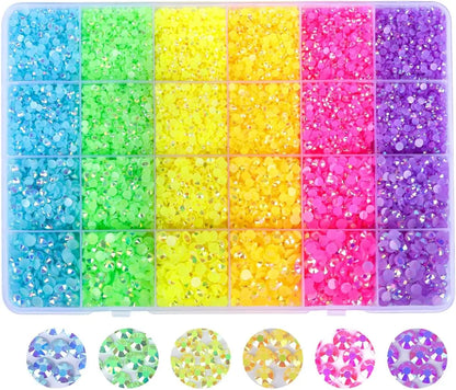 12000Pcs Resin Jelly Rhinestones Multicolor Nail Art