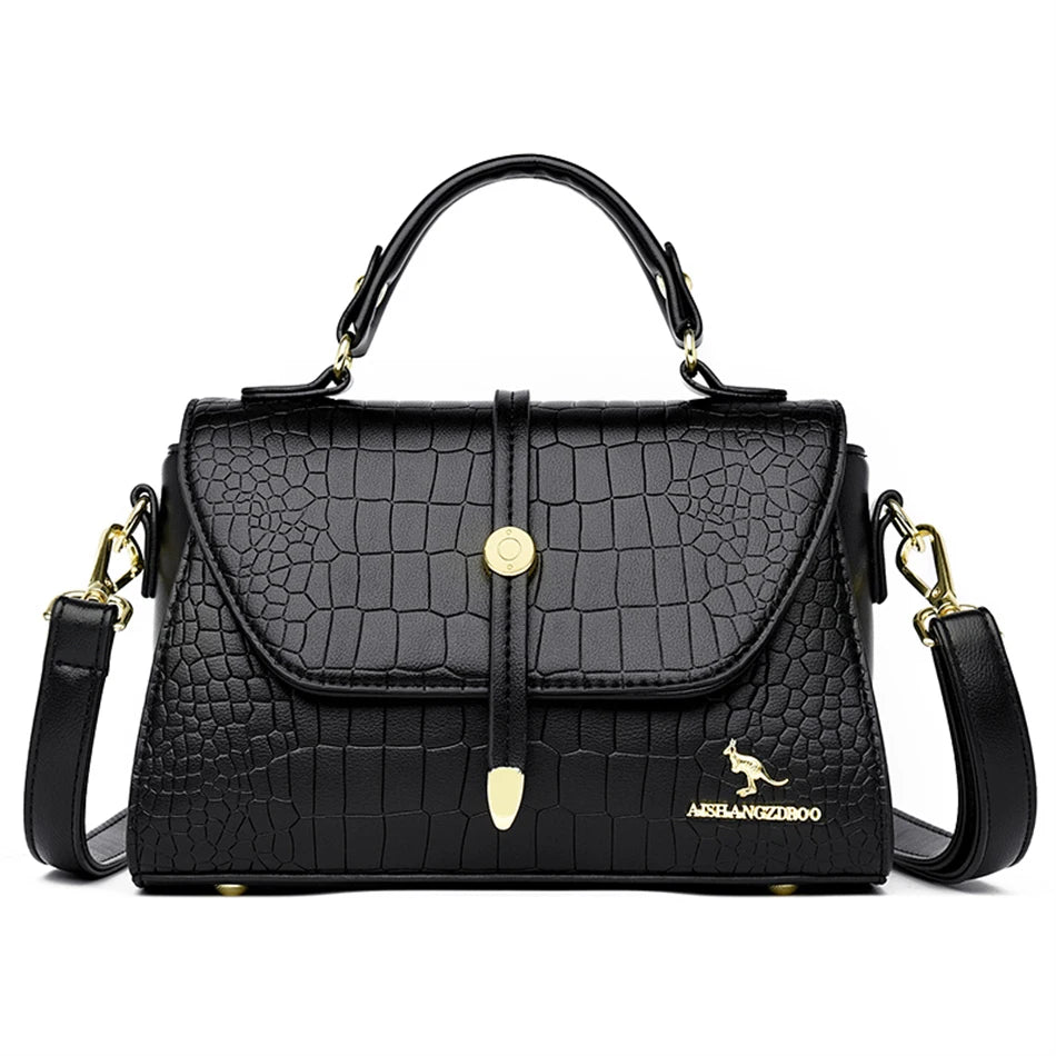 Crocodile Leather Crossbody Shoulder Messenger Sac Luxury Handbags