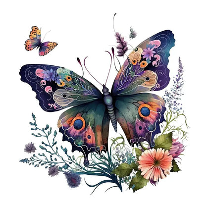 Butterflies Plants Flowers Wall Sticker