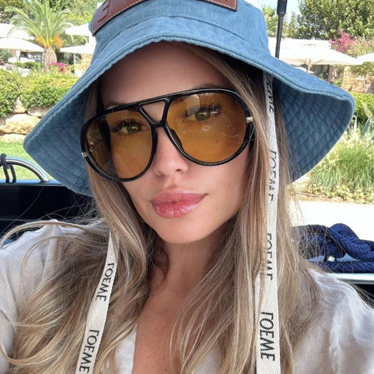 Y2k Large Frame Double Beam Sunglasses