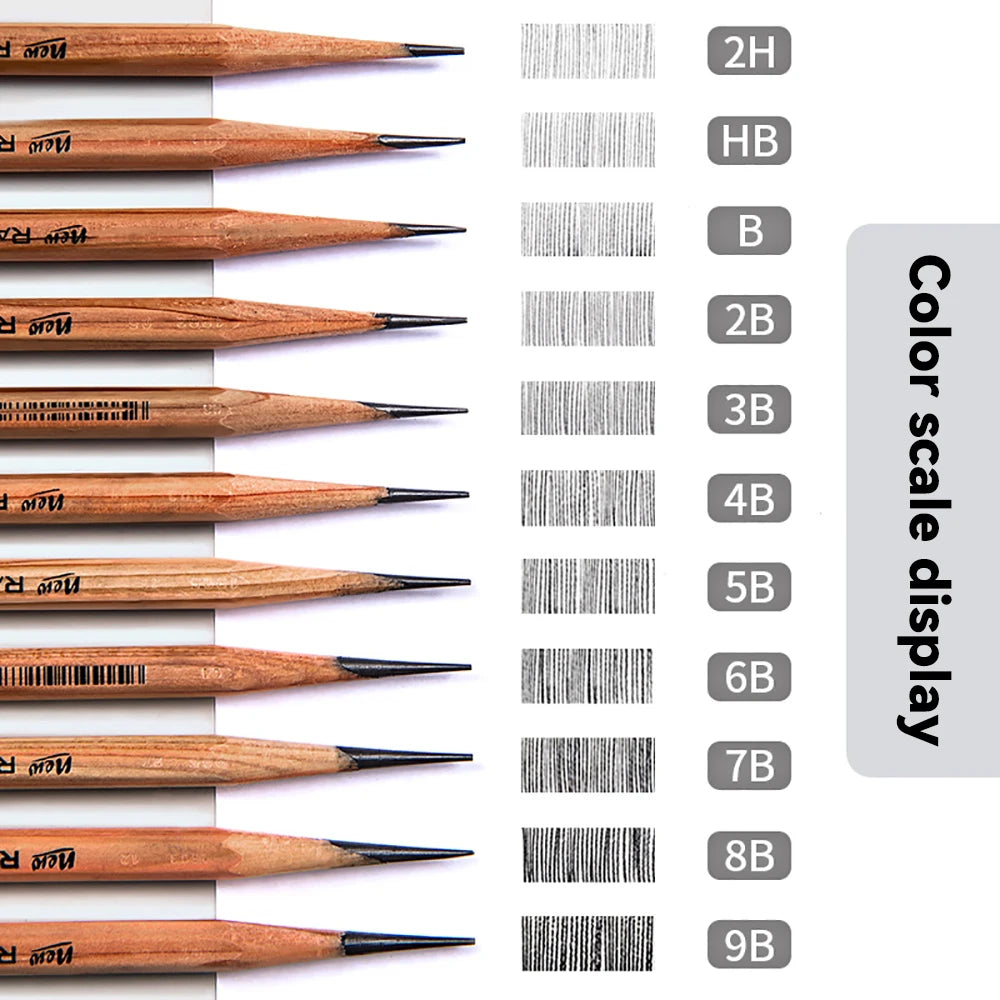 5/6/7/12 PCS Charcoal Graphite Sketch Pencils Set