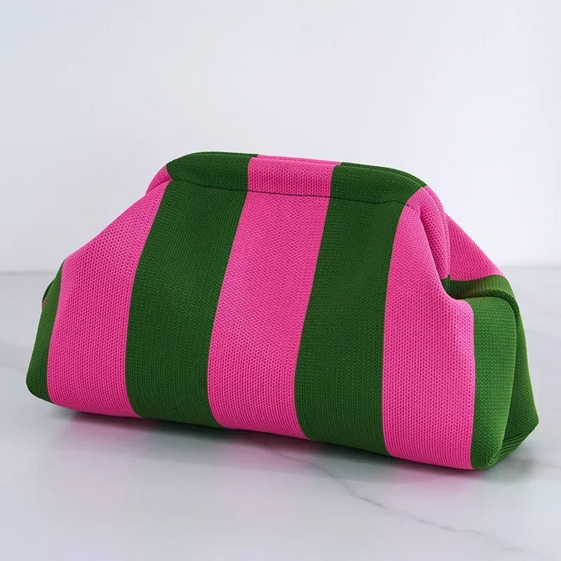 Woven Crochet Beach Clutch Dumpling Hobo Casual Handbags