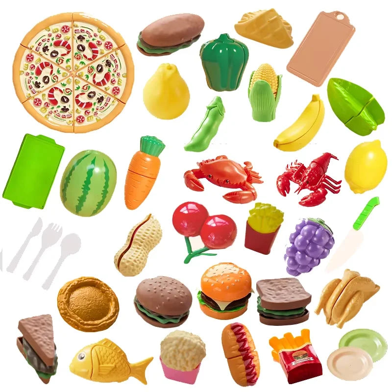 Simulated Kitchen Cutting Cookware Simulated Fruits Cutting Toys Set