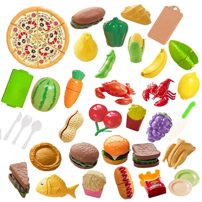 Simulated Kitchen Cutting Cookware Simulated Fruits Cutting Toys Set