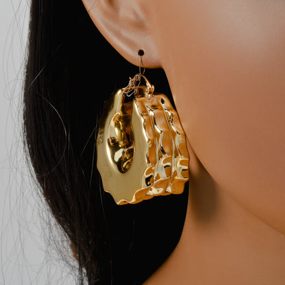 Hoop Gold Plated Italian Ornaments Luxury African Earrings