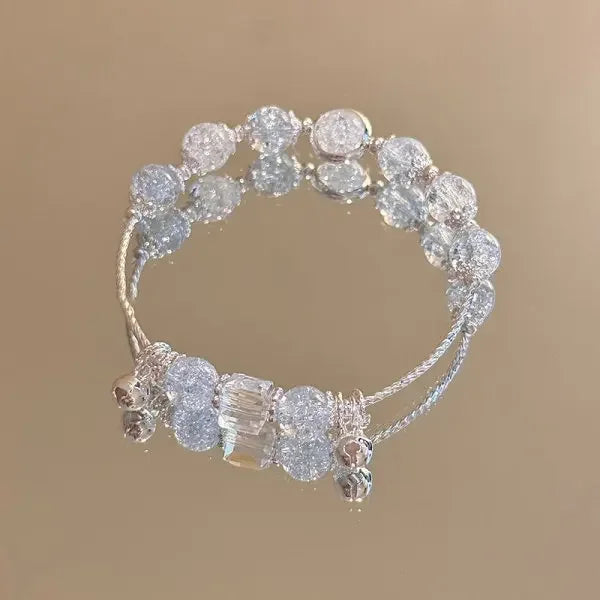 Fairy Butterfly Green Bead Tassels Chain Bracelet