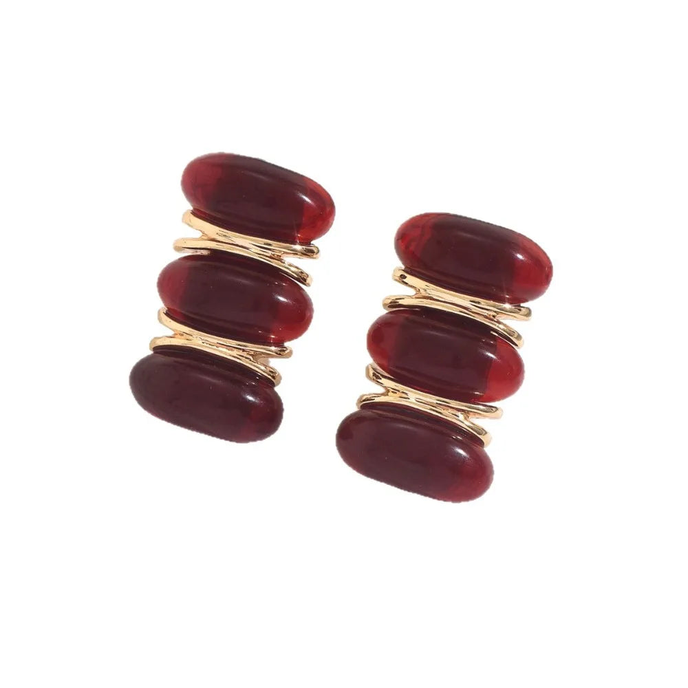 Vintage Delicate Red Stud Exquisite Earring