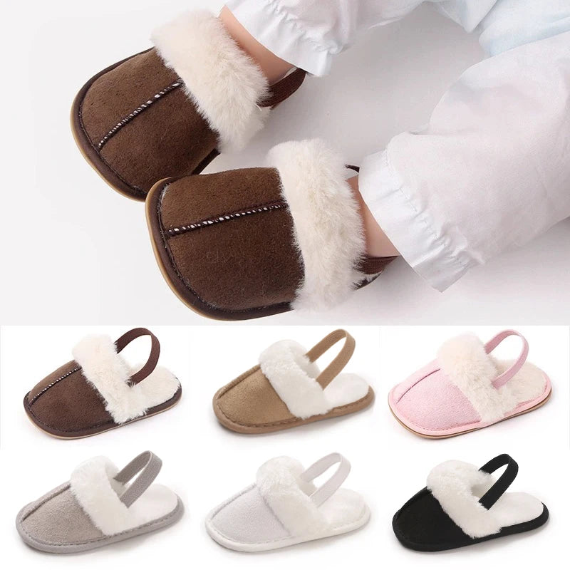 Baby Fluffy Toddler First Step Walker Slippers