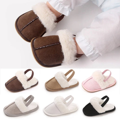 Baby Fluffy Toddler First Step Walker Slippers