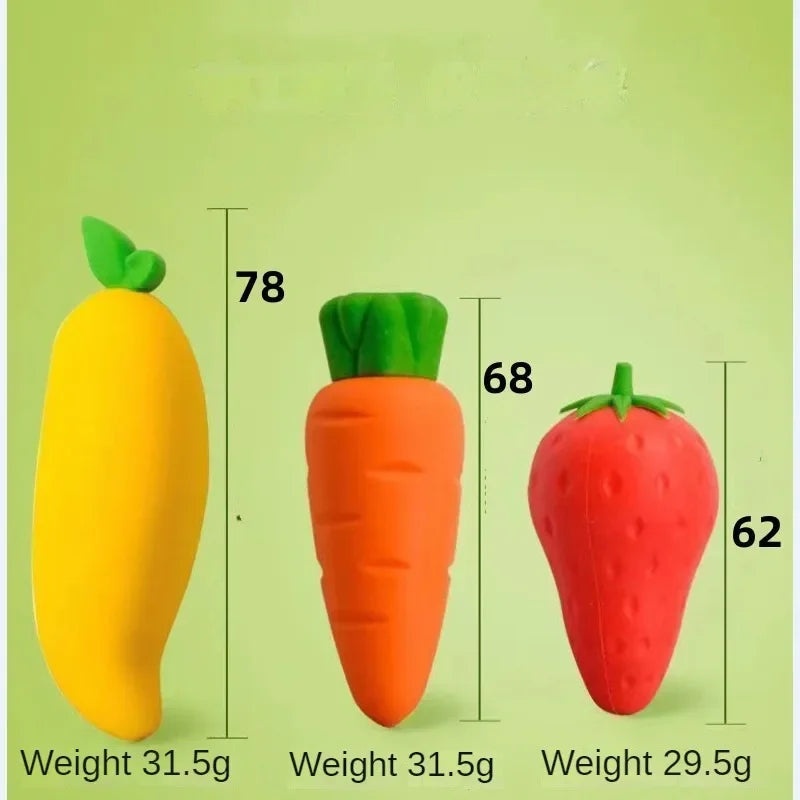 Creative Fruit Eraser Cute Carrot Mango Strawberry Pineapple Pencil Eraser