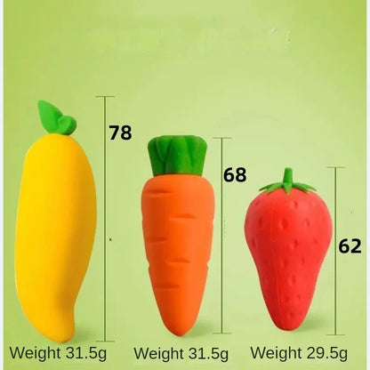 Creative Fruit Eraser Cute Carrot Mango Strawberry Pineapple Pencil Eraser