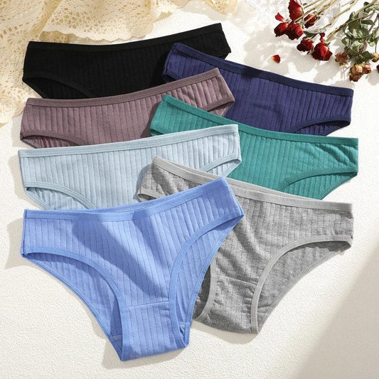 Seamless Cotton Sexy Low Rise Stripes Lingerie