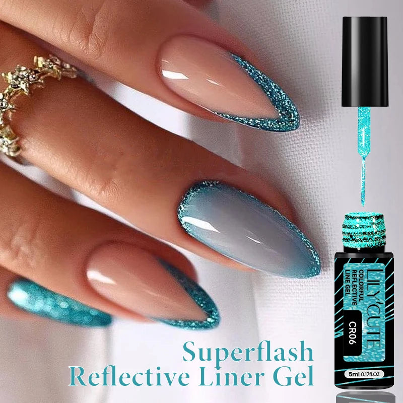 Super Bright Silver Metallic Liner Gel Nail Polish