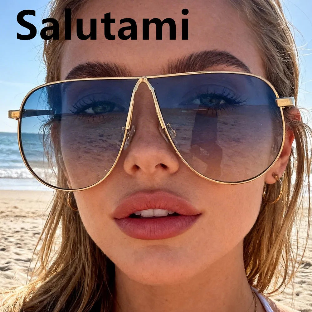 vintage oversized alloy square sunglasses