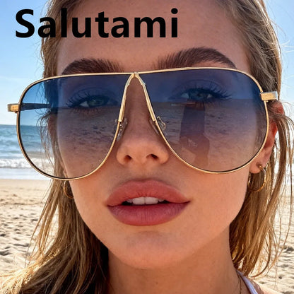 vintage oversized alloy square sunglasses