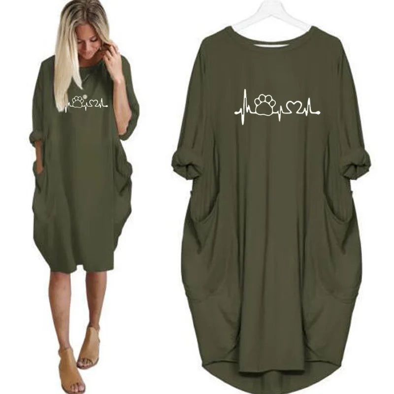 Long Sleeved Plus Size Dress