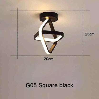 LED Ceiling Light 2 Rings Creative Design