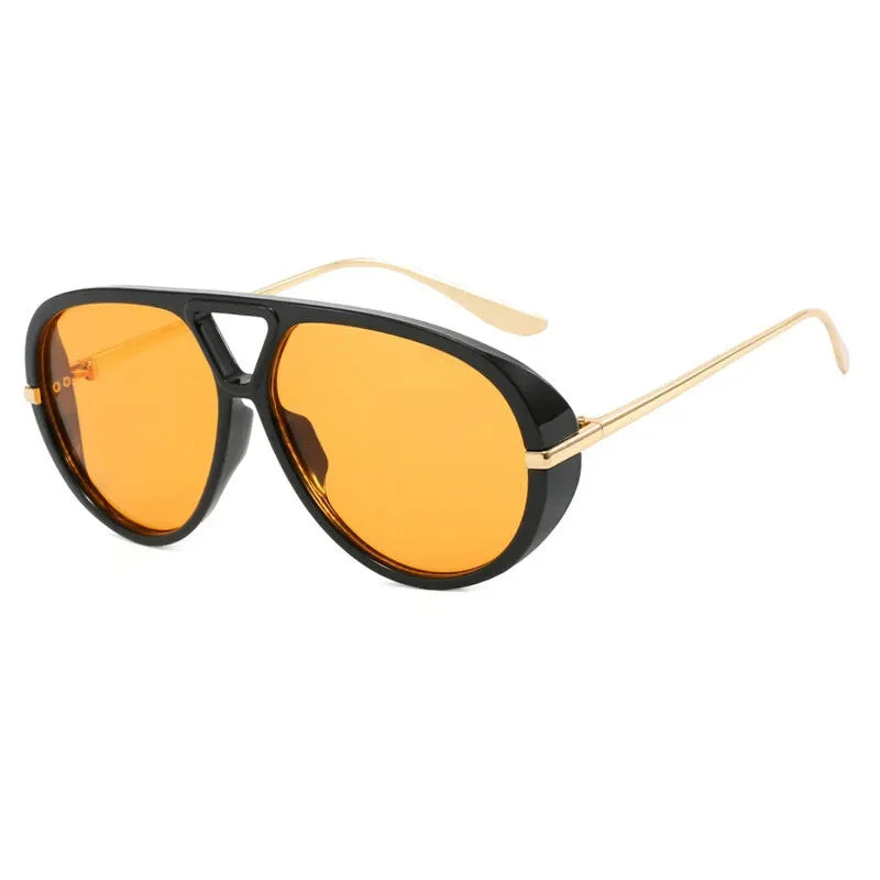 Y2k Large Frame Double Beam Sunglasses