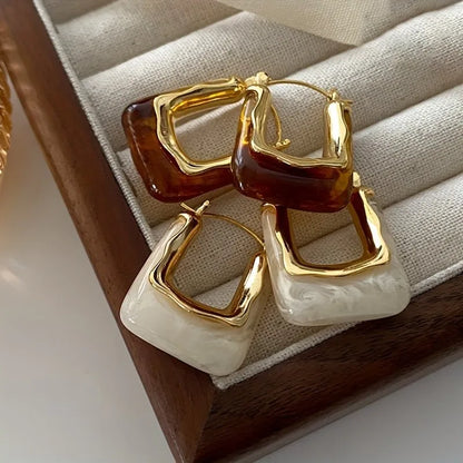 U-Shaped Hoop Golden Earring