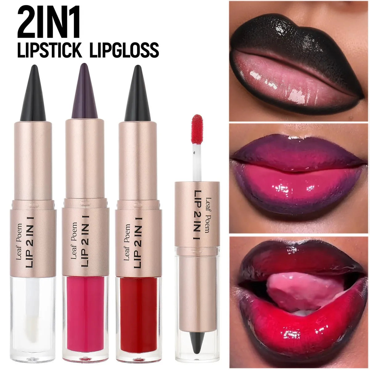 Brown Mirror Glass Lip Gloss Matte Lip Liner Waterproof