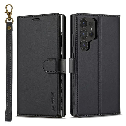 Leather Galaxy Case Magnetic Flip Wallet