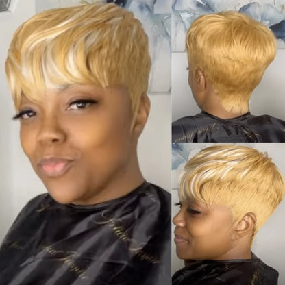Short Straight  Pixie Cut Hair Bob Wig