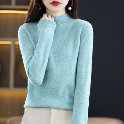 Wool Half-neck Cashmere Sweater