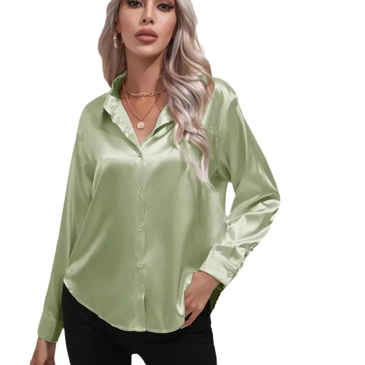 Long Sleeve Silk Shirt
