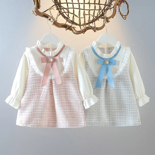 6M-3Y Vintage Spring Autumn Newborns Princess Dress