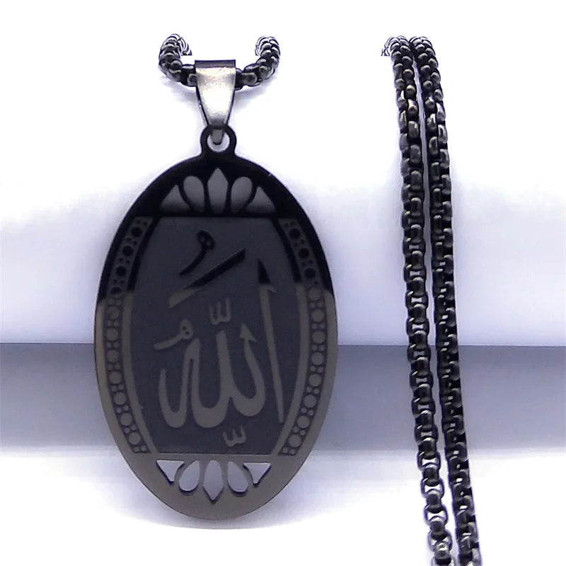 Muslim Islamic Quran Allah Stainless Steel Necklace