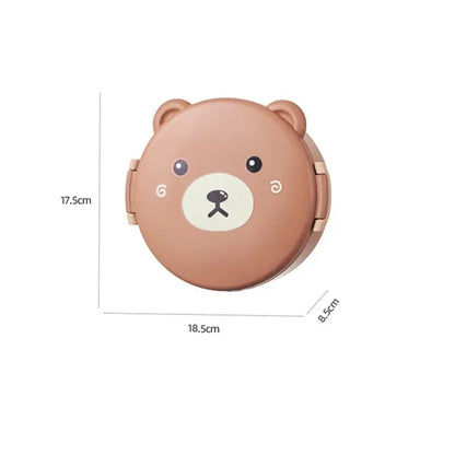 Cute Bear Lunch Box With Compartments Lunch Food Container
