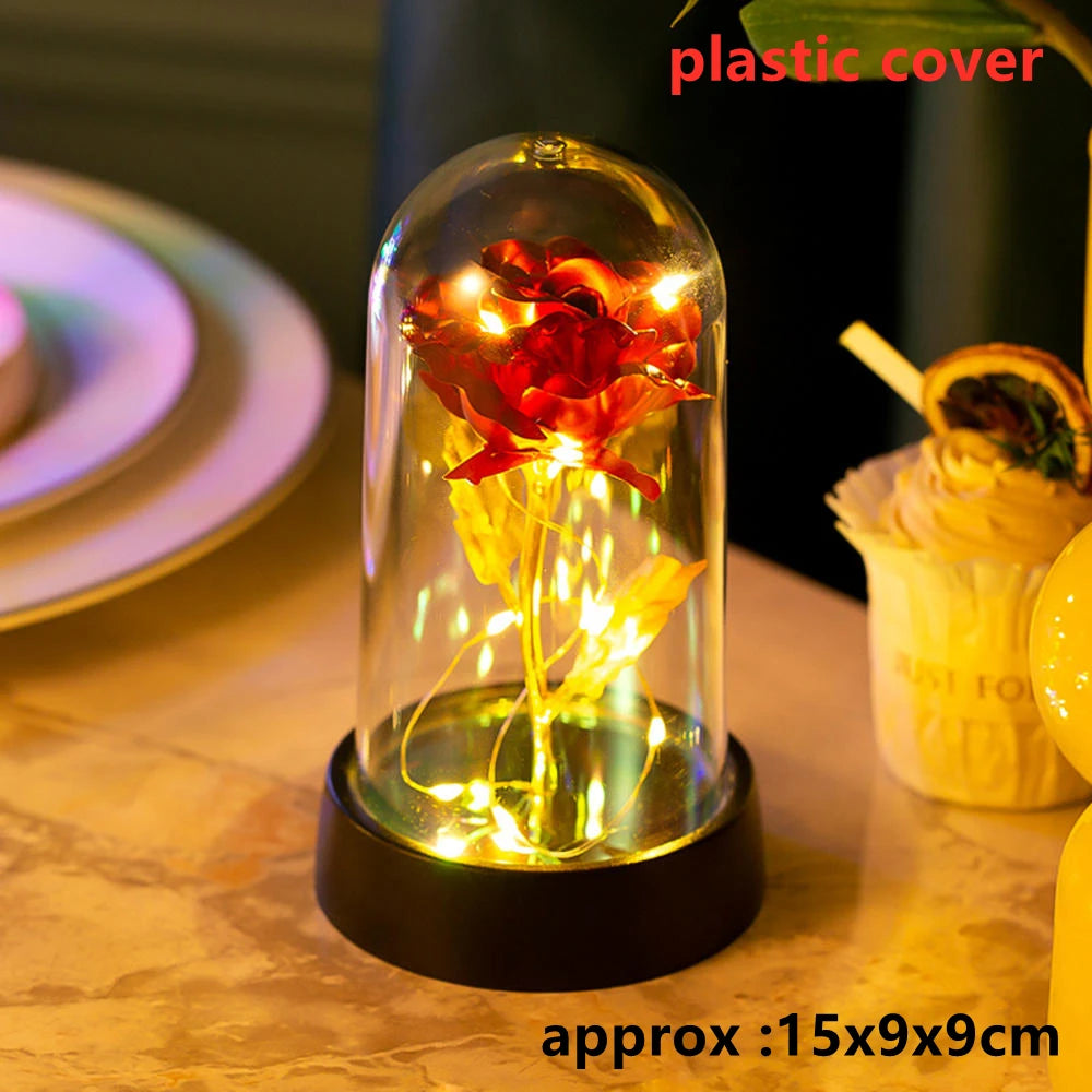 LED Galaxy Three Rose Artificial Flowers
