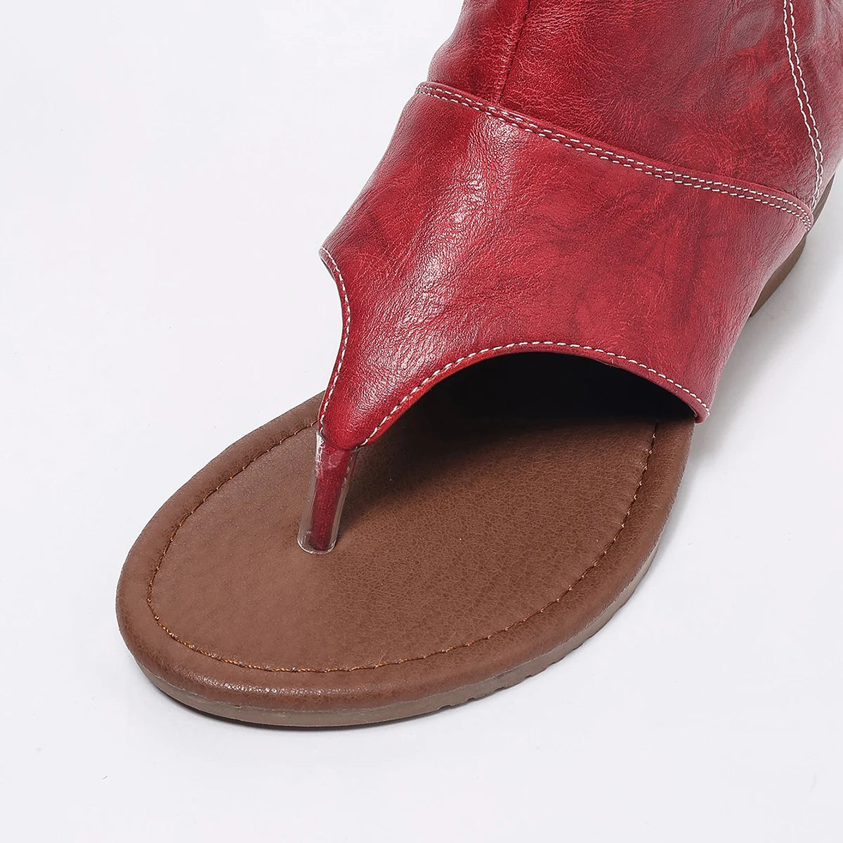 Embroidered Clip-Toe Wedge Heel Stylish Breathable Western Boots