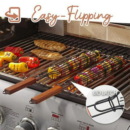 1pcs Portable Nonstick BBQ Grilling Basket Picnics Grill Tools