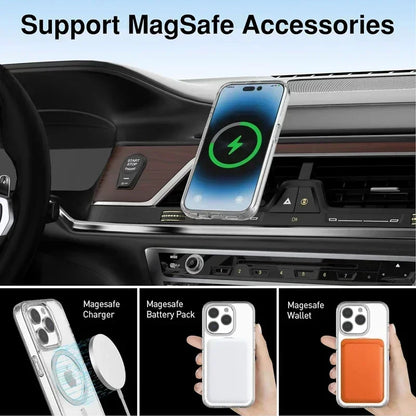 Original Magnetic Clear Case for iPhone 17 mini Funda for Magsafe Silicone Transparent Cover