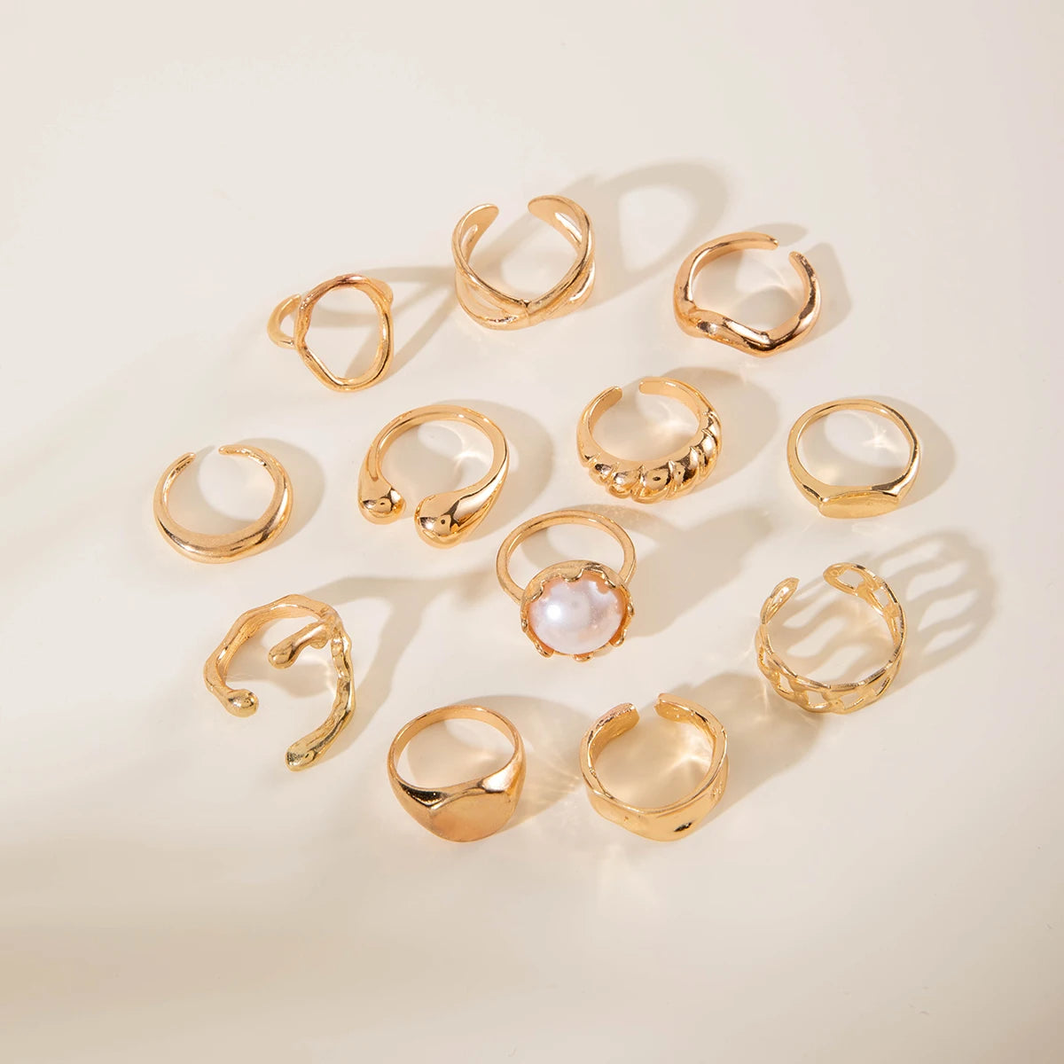 DANA Circle Geometry Opening Joint Rings Set