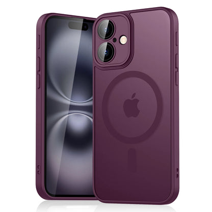 Magnetic Matte Translucent Shockproof iPhone Wireless Charge Cover