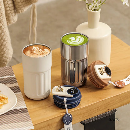 450ML Thermos Water Bottle Smart Display Temperature Stainless Steel Mug