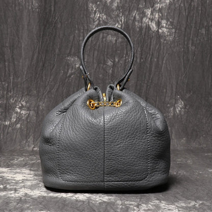 Genuine Leather Chain Crossbody Bag