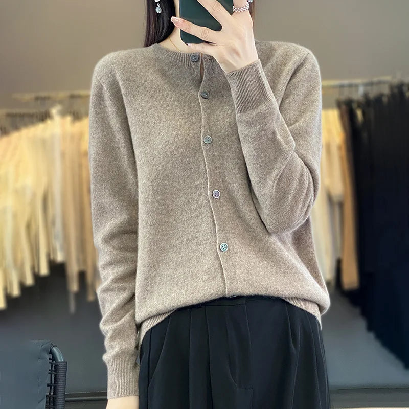 100% Merino Wool O-Neck Sweater