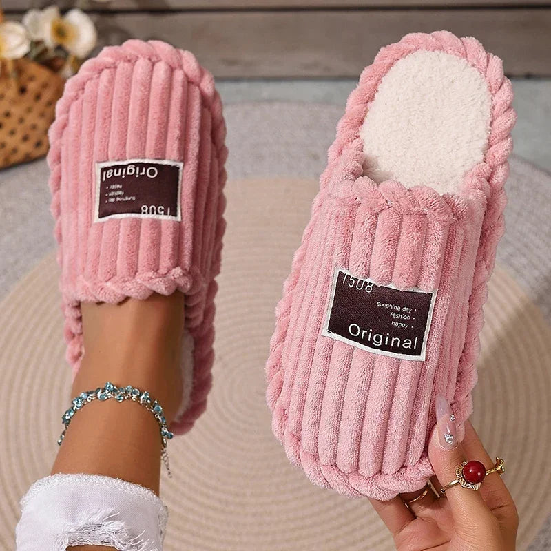 Warm Corduroy Comfort Cotton Slippers
