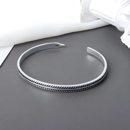 925 Sterling Silver Bangle Bracelet Set