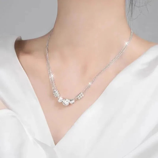 925 Sterling Silver Ball Necklace Set