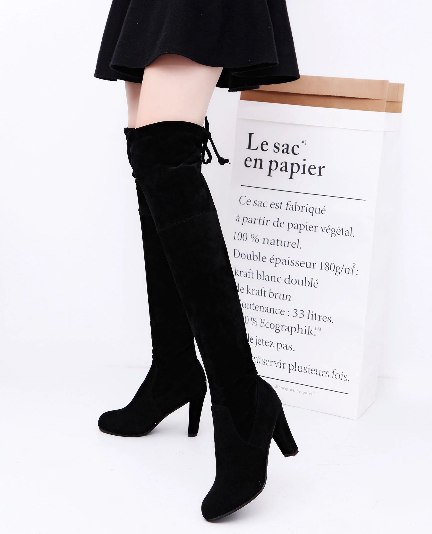 DANA Thick Sole Knitted Long Boots