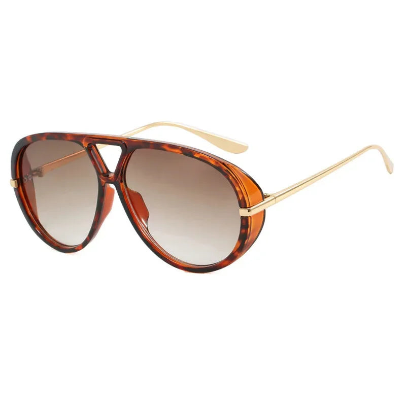 Y2k Large Frame Double Beam Sunglasses