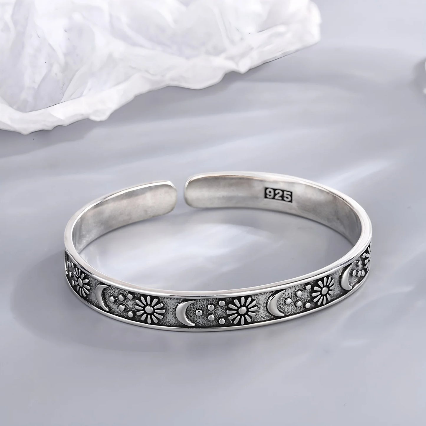 925 Sterling Silver Bangle Bracelet Set
