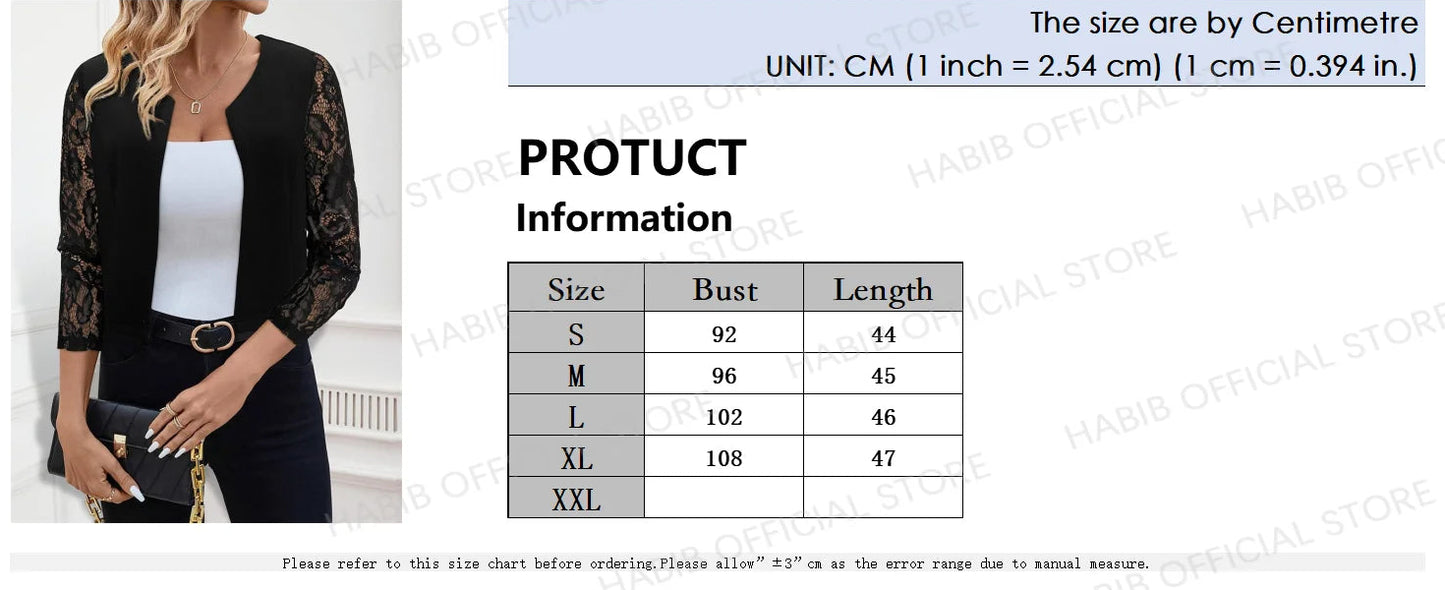 Casual Lace Long Sleeve Jacket