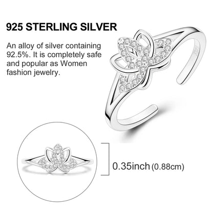 925 Sterling Silver Sparking Wave Star and Moon Rings